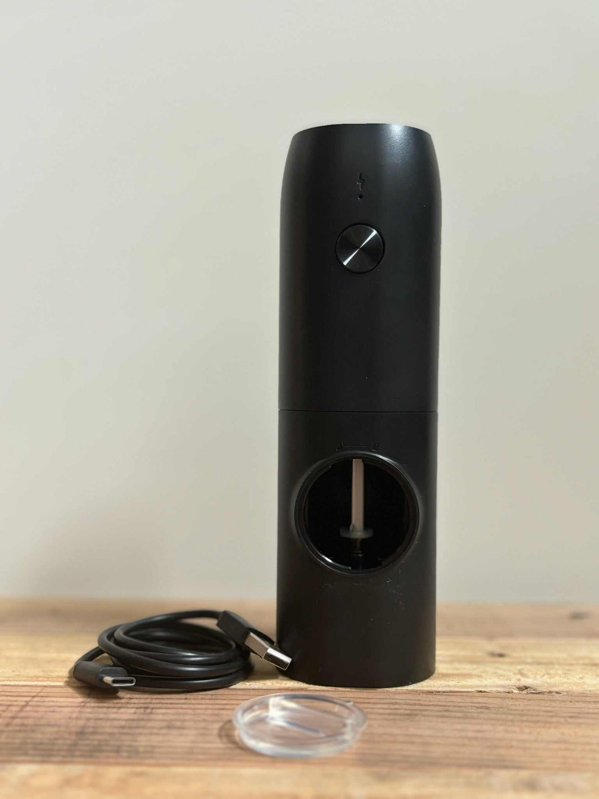 elektrische zoutmolen met USB-oplader voor Himalaya keukenzout, traploos instelbaar en duurzaam design