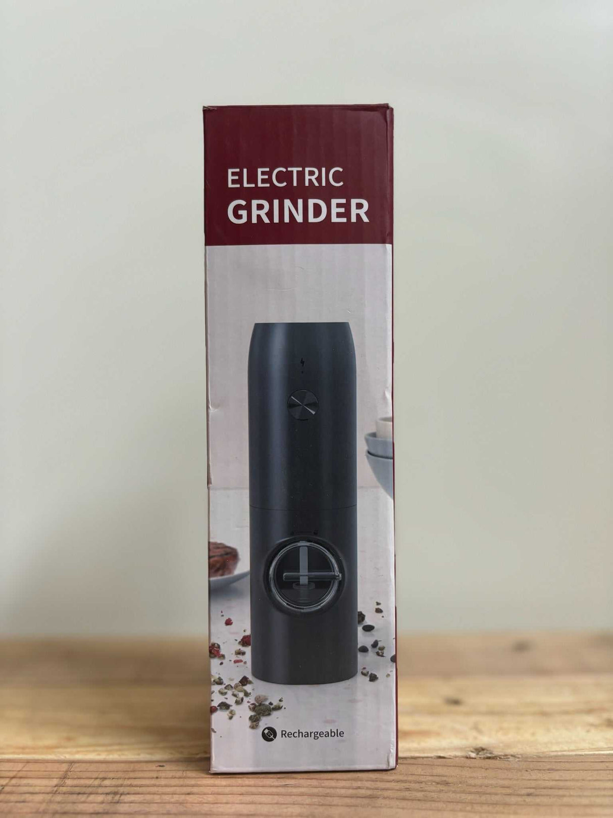 elektrische zoutmolen met USB-oplader voor Himalaya keukenzout, traploos instelbare maalgraad