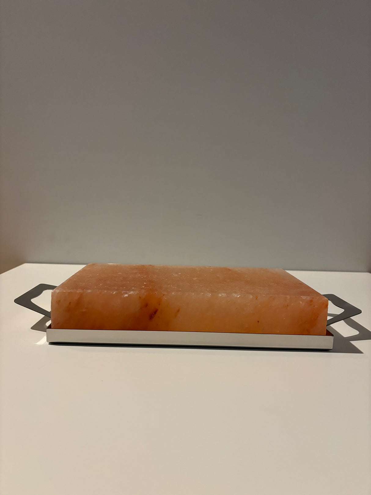 Himalaya Salt Stone Hob Rectangular incl. Stainless Steel Frame – 25x15x5cm