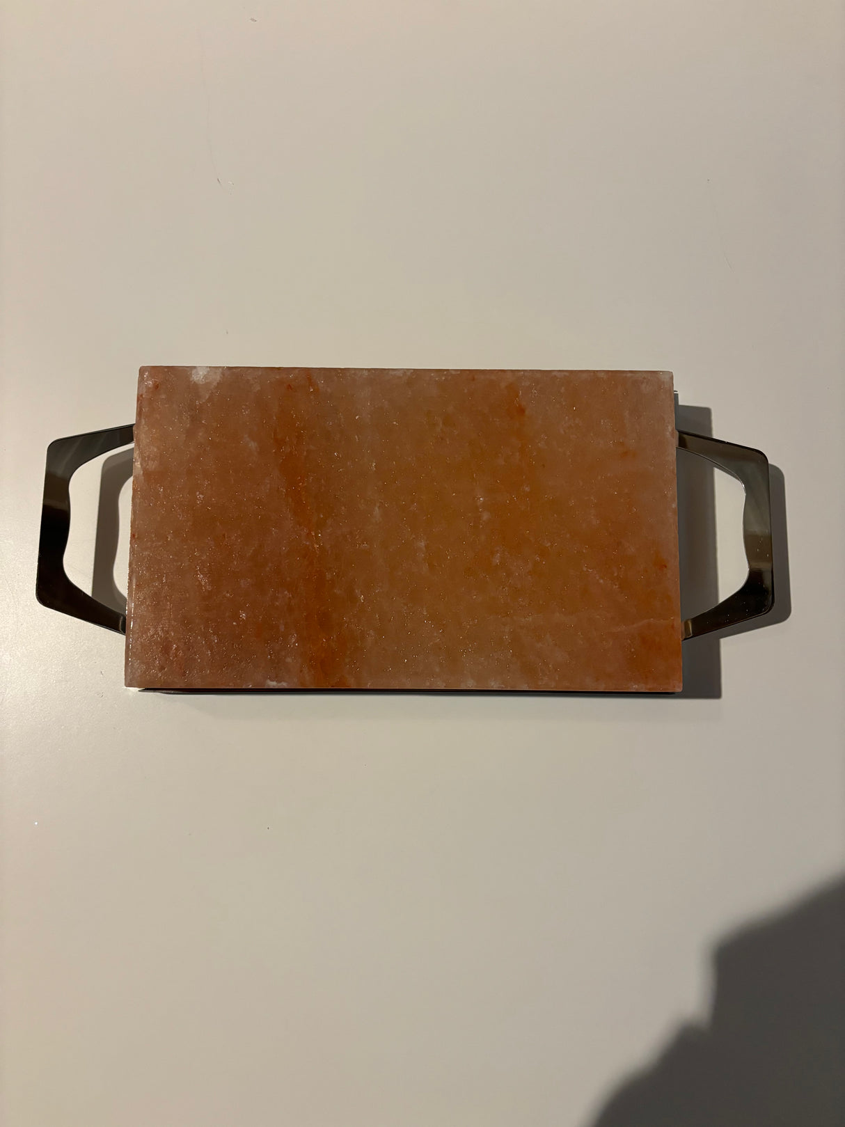 Himalaya Salt Stone Hob Rectangular incl. Stainless Steel Frame – 25x15x5cm