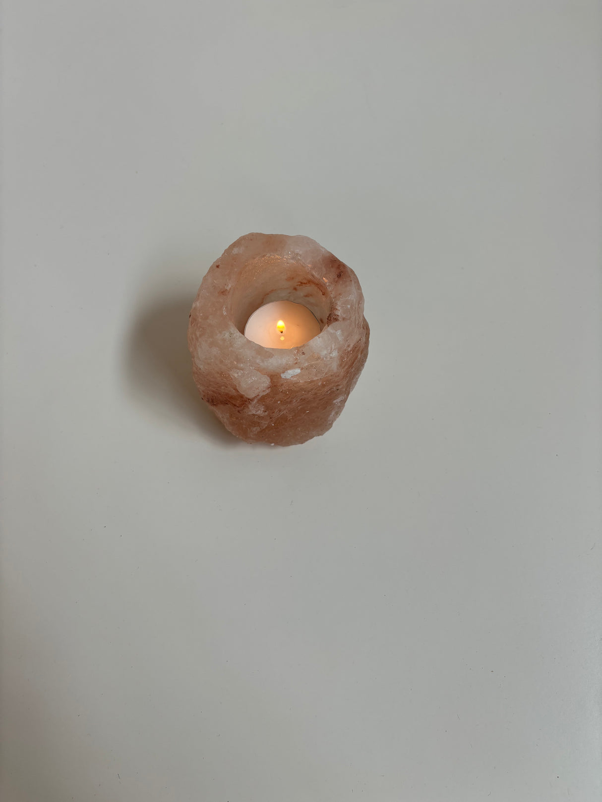Natural Salt Stone Tea Light Holder