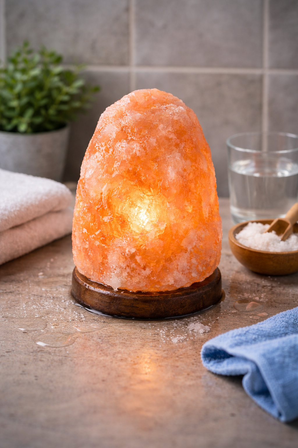 Zoutlamp lekt: vochtdruppels op een Himalaya zoutlamp — oorzaken en oplossingen