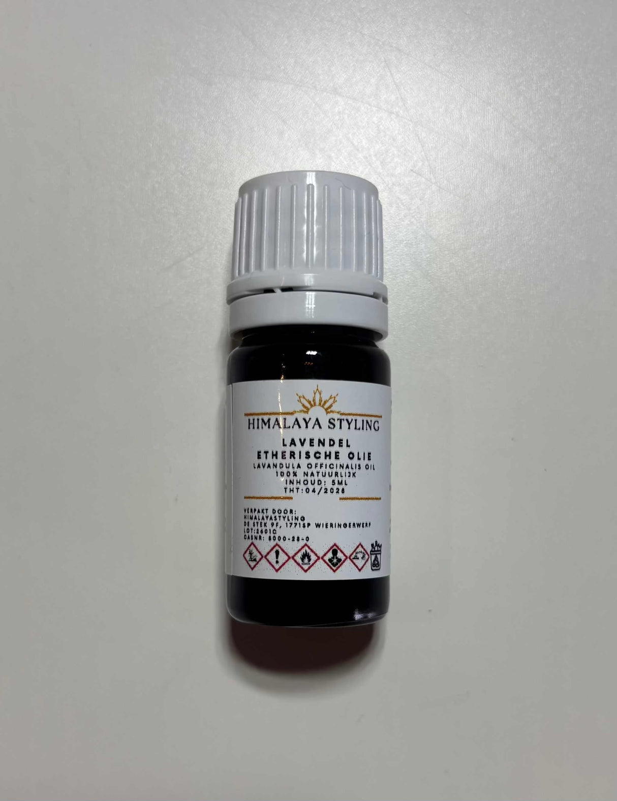 Flesje bruinglazen etherische olie 5ml voor natuurlijke wasgeur met lavendel