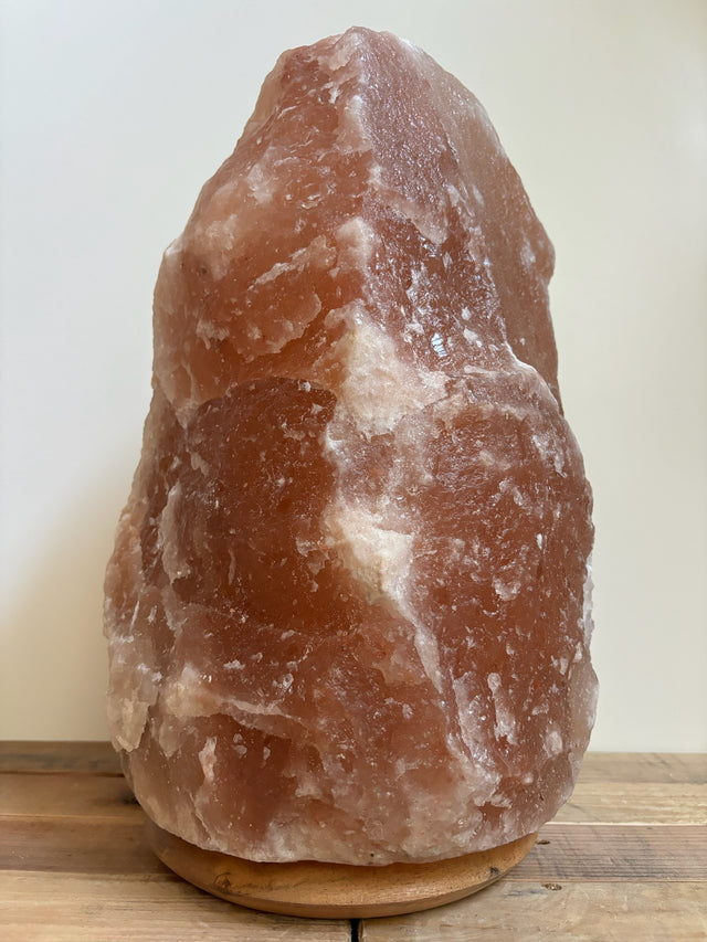 Himalaya zoutlamp 20-25kg, handgemaakt uit roze Himalayazout, sfeervolle natuurlijke luchtzuiveraar.