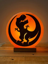 Verlichte Dino 3D Himalaya zoutlamp met zachte warme gloed