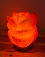 Lotusbloem Himalaya zoutlamp, warm oranje gloeiend, 3.5 kg
