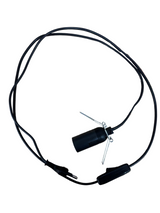 Zwarte stroomkabel met schakelaar en E14 fitting