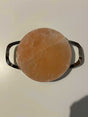 Ronde Himalaya zoutsteen kookplaat rond met RVS frame, 20 cm diameter